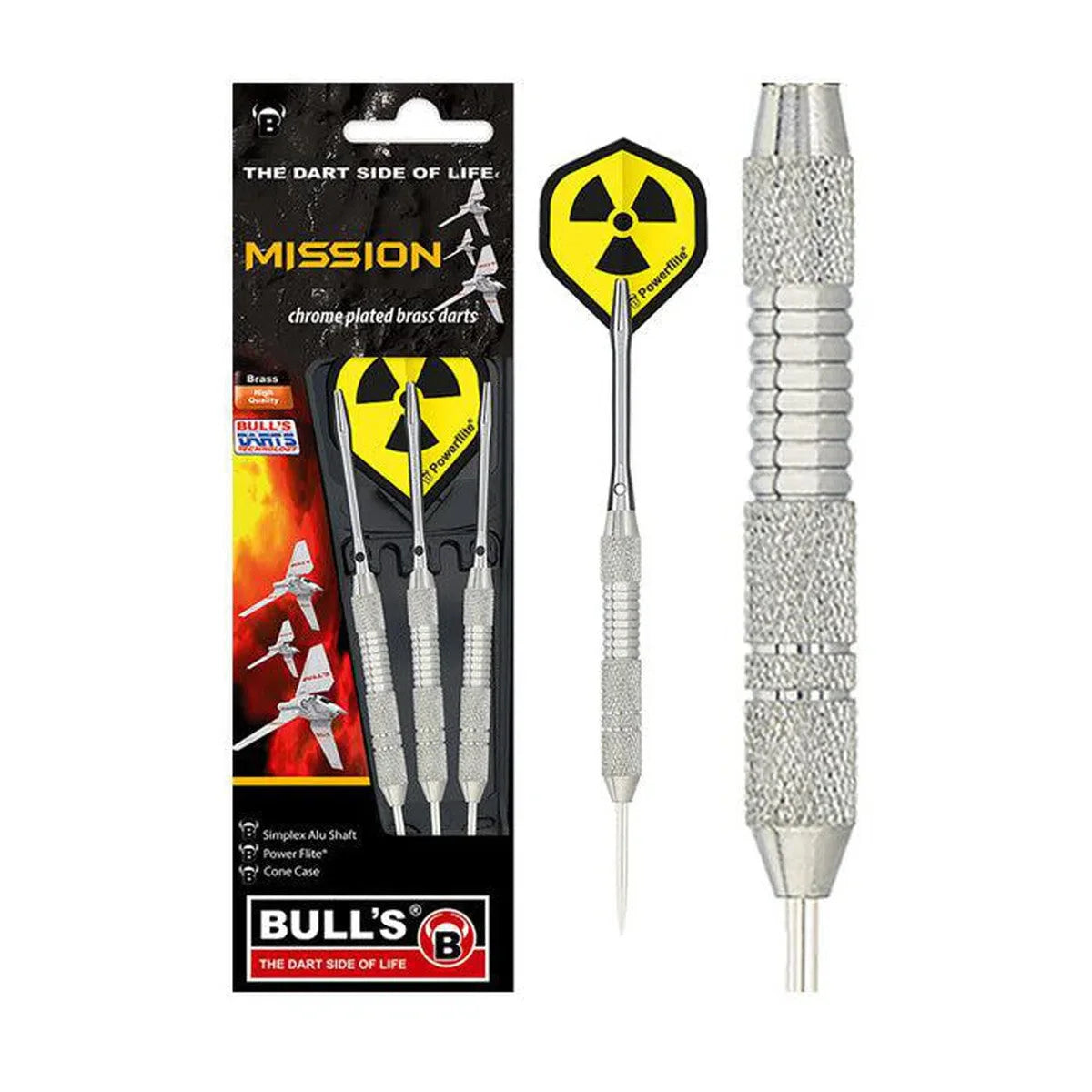 BULL'S Mission-D 23 gram Brass Steel Tip Dart Set