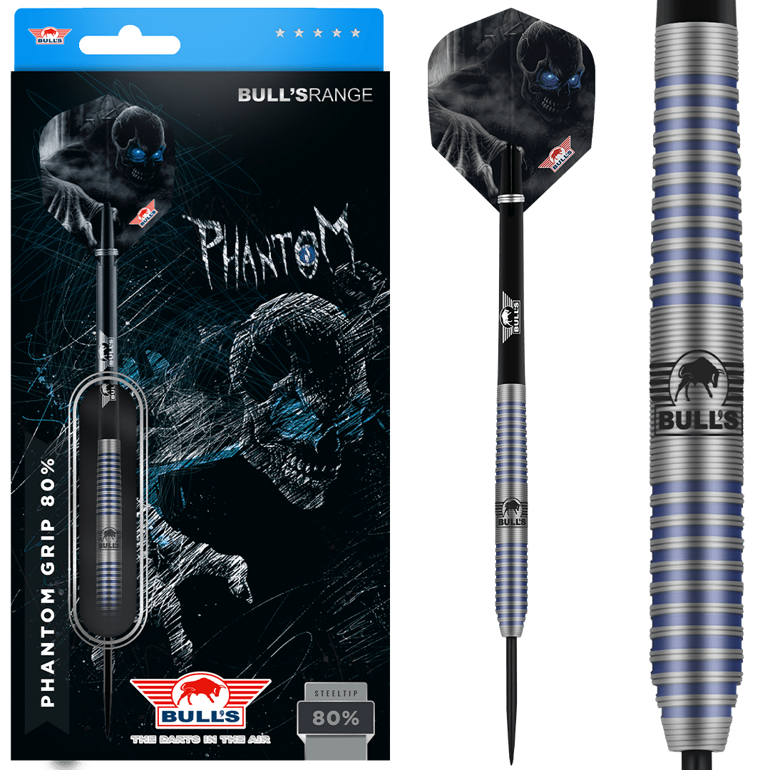Bull's NL Phantom Grip 80% Tungsten 23 gram Steel Tip Dart Set