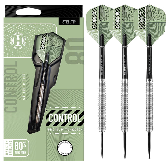 Harrows Control - Steel Tip Darts - 80% Tungsten - 23g Parallel