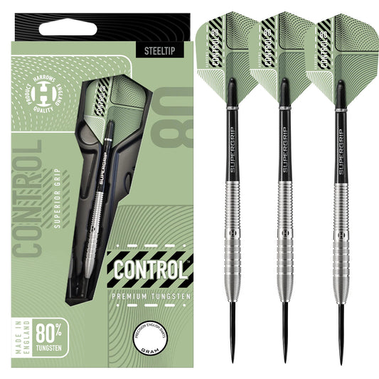 Harrows Control - Steel Tip Darts - 80% Tungsten - 24g Tapered