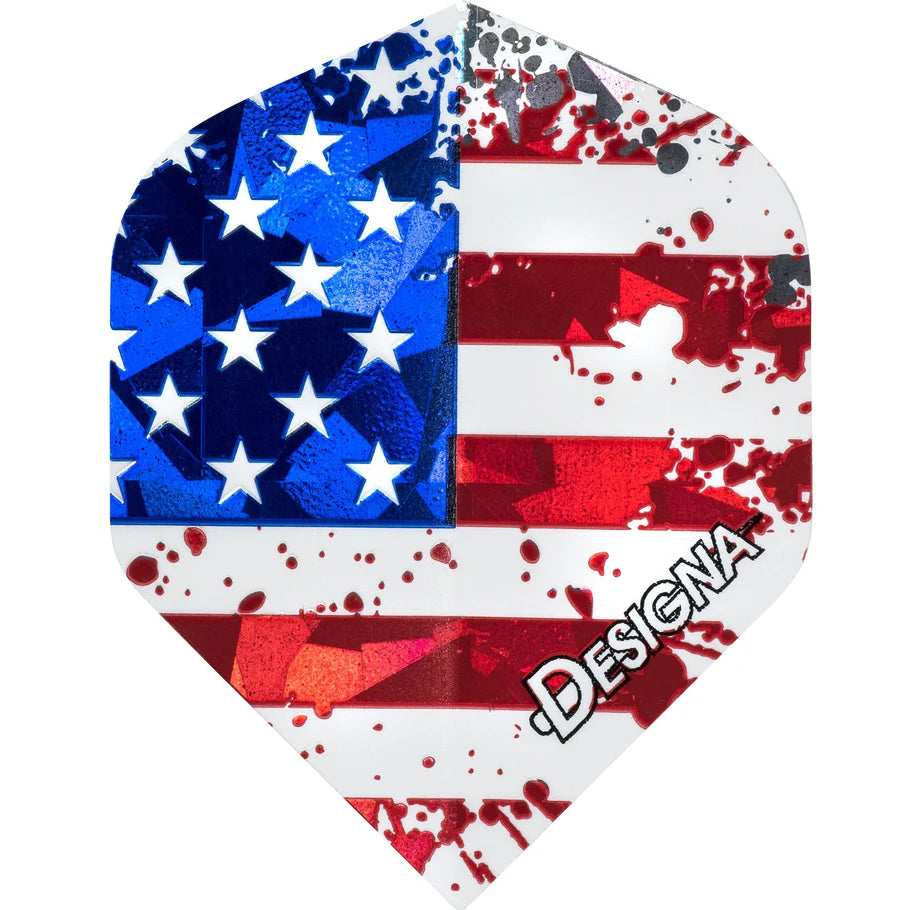 Designa Patriot Dart Flights - Hologram - Standard - USA