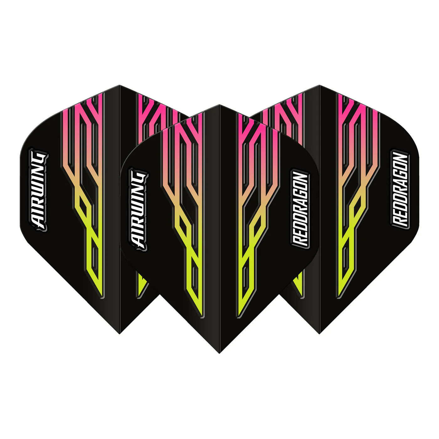 Red Dragon Airwing Molded Standard Flights - Yellow/Pink