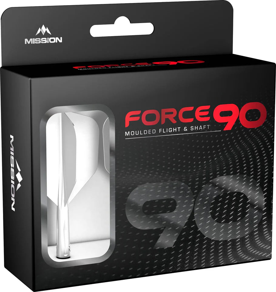 Mission Force 90 - Molded Flight & Shaft System - White - Standard No6 - Short