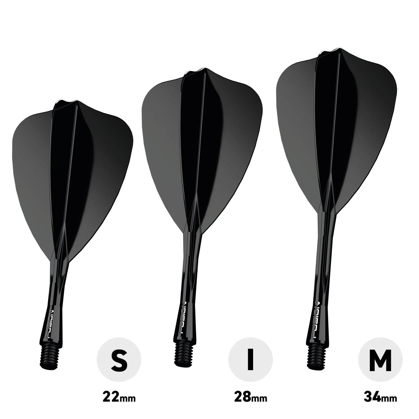 Winmau Fusion Integrated Flight & Shaft Arrow - Intermediate - Black