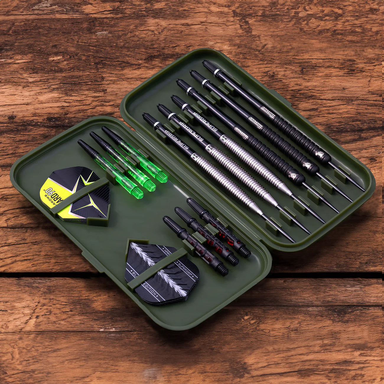 Harrows Slimcase 6 Darts Holder - Pocket Sized - Green