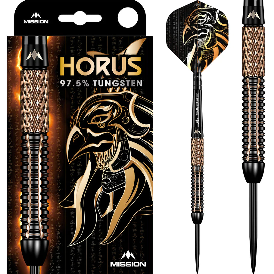 Mission Horus Darts - Steel Tip - 97.5% Tungsten Bronze PVD - 21g