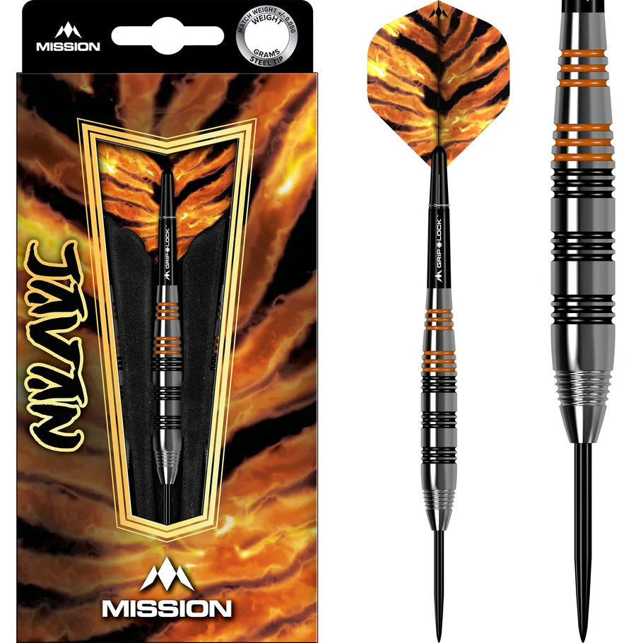 Mission Javan Darts - Steel Tip - Brass Silver Coated - 22g