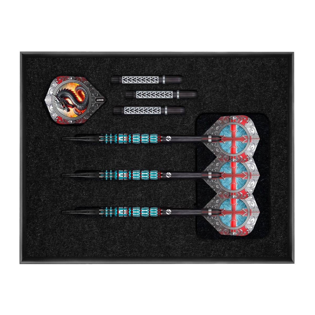 Shot Future Knights St George Soft Tip Dart Set-95% Tungsten-20gm