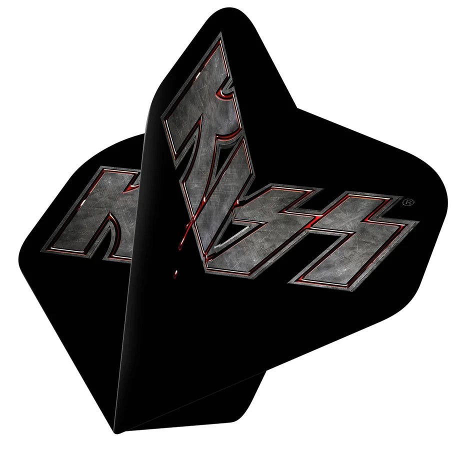 Kiss Official Licensed Dart Flights - 100 Micron - No2 - Standard Black - Blood Logo