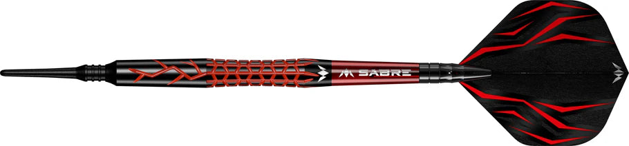 Mission Lava Soft Tip Darts - 95% Tungsten Black & Red Electro - 20gm