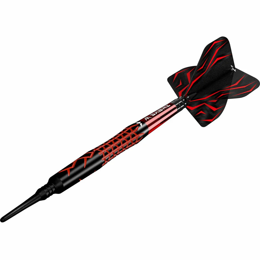 Mission Lava Soft Tip Darts - 95% Tungsten Black & Red Electro - 20gm