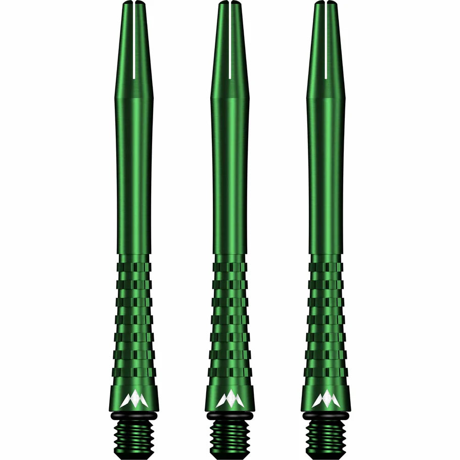Mission Atom13 Aluminum Shafts - Anodized Metal Stems - Green - Medium