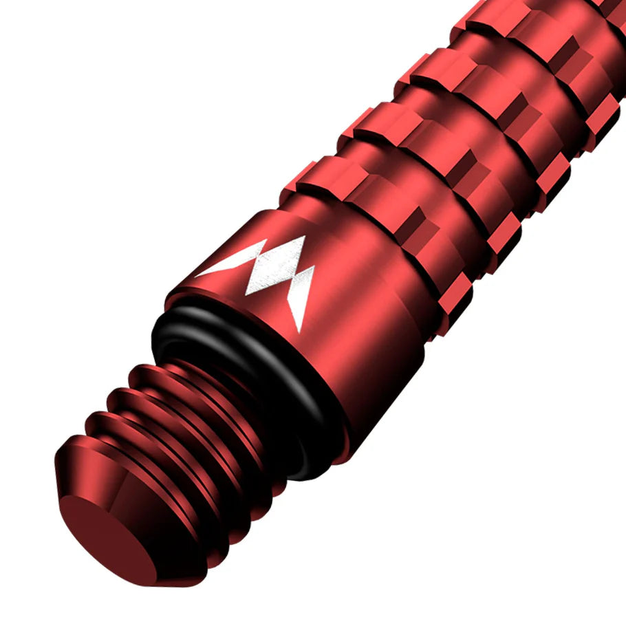 Mission Atom13 Aluminum Shafts - Anodized Metal Stems - Red - Short