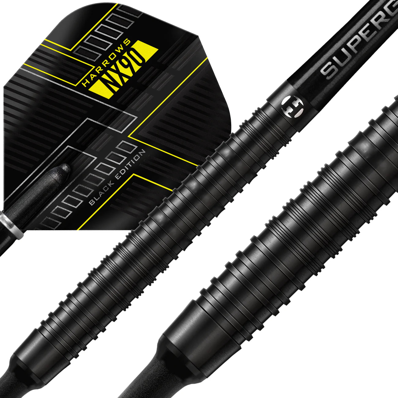 Harrows NX90 Black - Soft Tip Darts - 90% Tungsten - 20g
