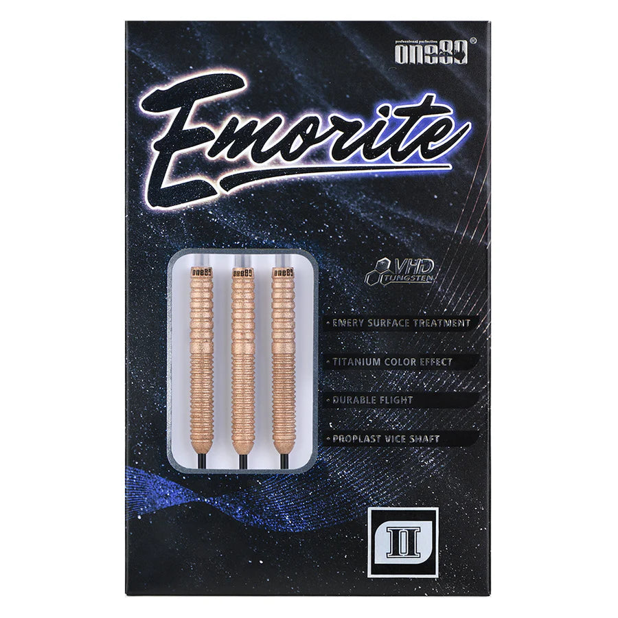 One80 Emorite 02 Rose Gold 22 gram 90% Tungsten Steel Tip Dart Set