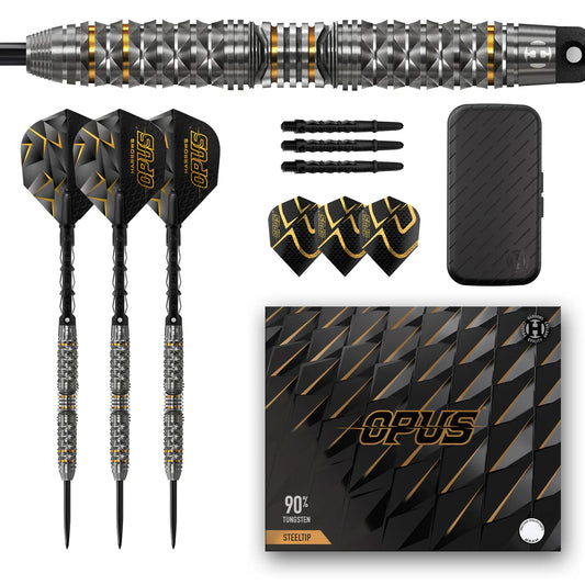 Harrows Opus - Steel Tip Darts - 90% Tungsten - 24g