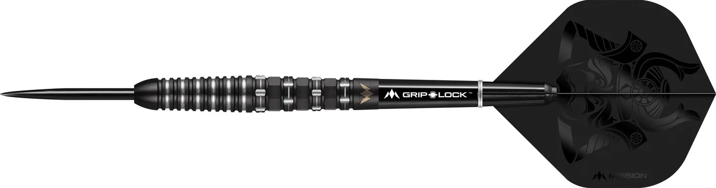 MISSION KURO DARTS - STEEL TIP - M3 - BLACK Rear Iso-Grip 22g