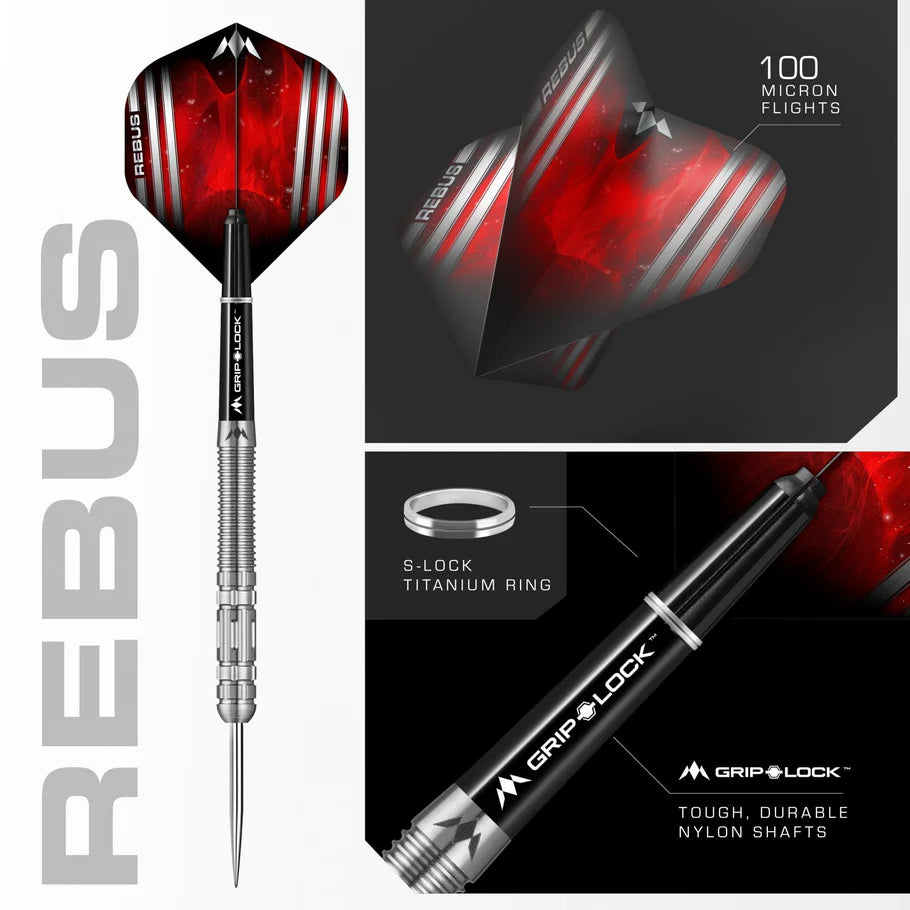 MISSION REBUS DARTS - STEEL TIP - M4 - REAR RING GRIP 24g