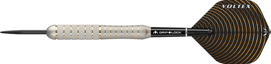 MISSION VOLTEX DARTS - STEEL TIP BRASS - M1 - SILVER - KNURLED 23g