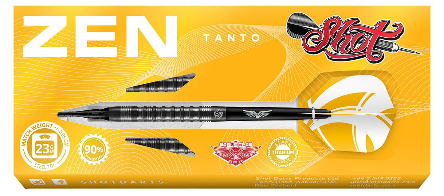 Shot Zen Tanto Soft Tip Dart Set-90% Tungsten-18gm