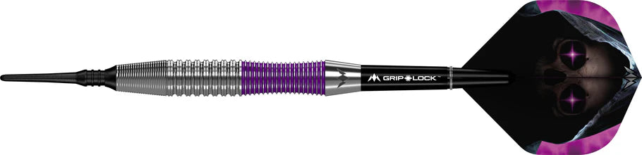 Mission Phantom Soft Tip Darts - Brass Silver & Purple Coated - 18gm