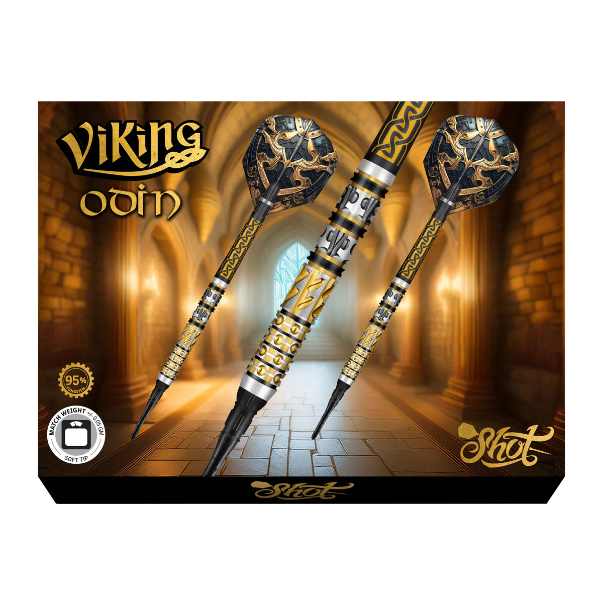 Shot Viking Odin Soft Tip Dart Set-95% Tungsten-20gm