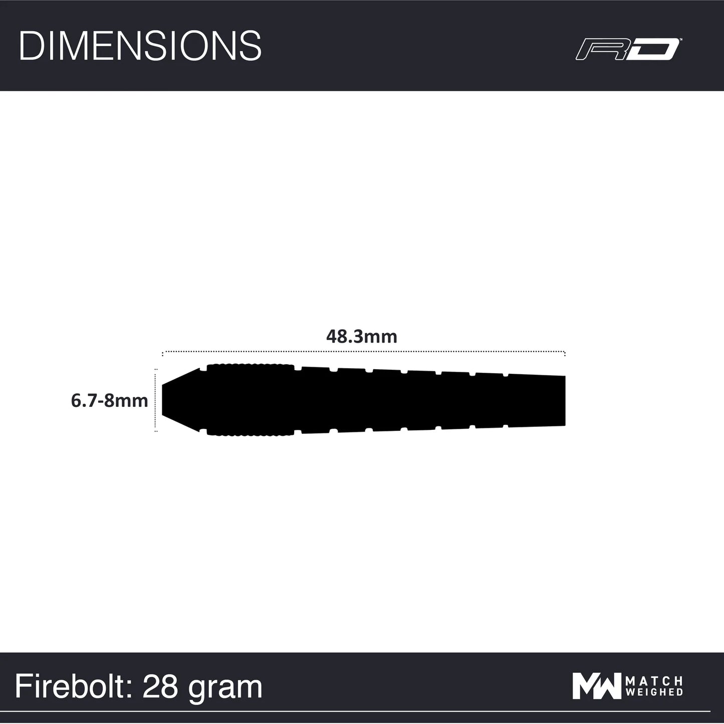 Red Dragon Flight Masters Fire Bolt Steel Tip 28 gram 80% Tungsten