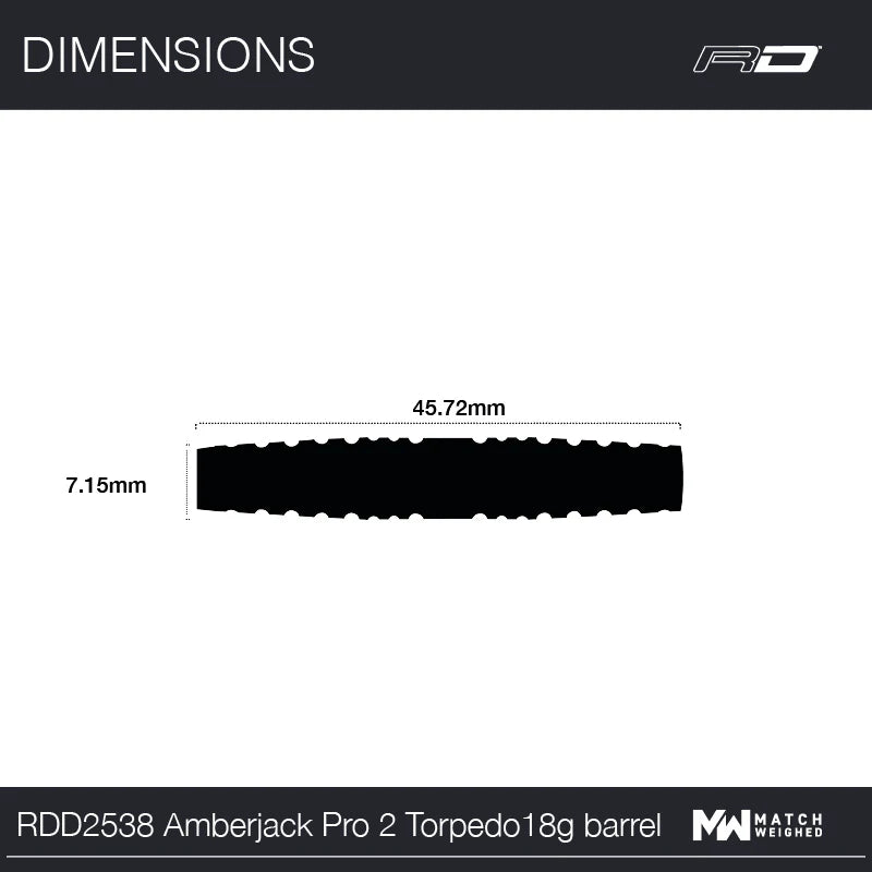 Red Dragon Amberjack Pro 2 18 gram barrel/20 gram full 90% Tungsten SOFT TIP