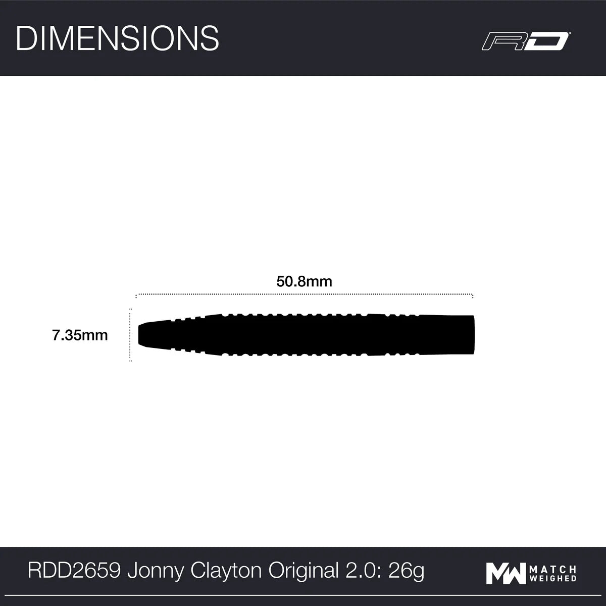 Red Dragon Jonny Clayton Original 2.0 26gram 90% Tungsten