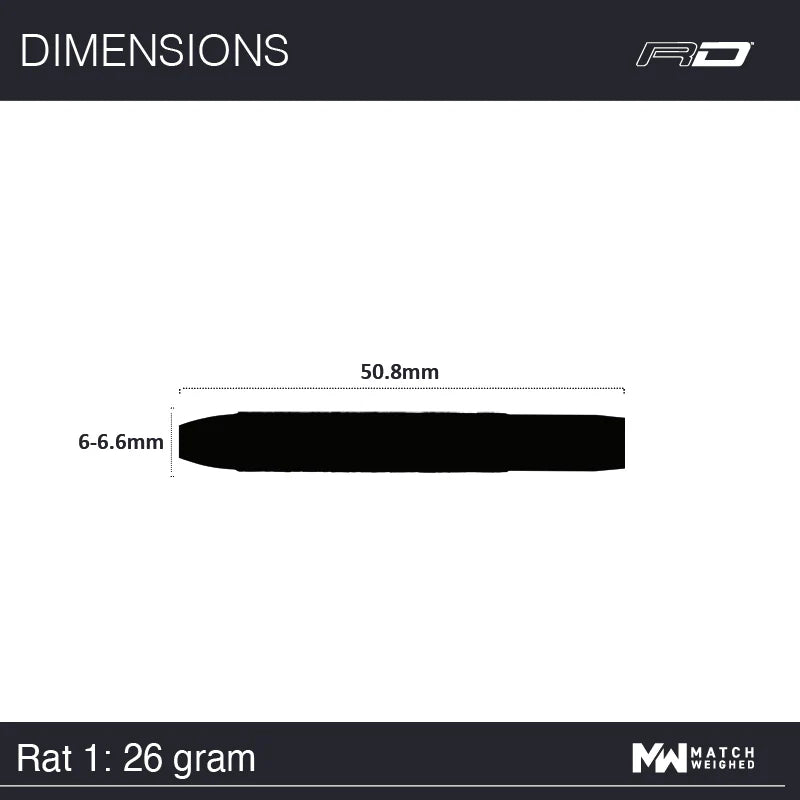 Red Dragon Ratpack Rat 1 Steel Tip 26 gram 85% Tungsten