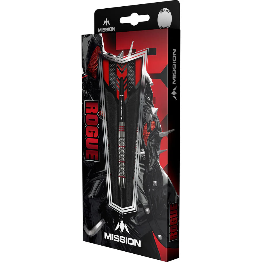 Mission Rogue Soft Tip Darts - Brass Silver & Red Coated - 18gm
