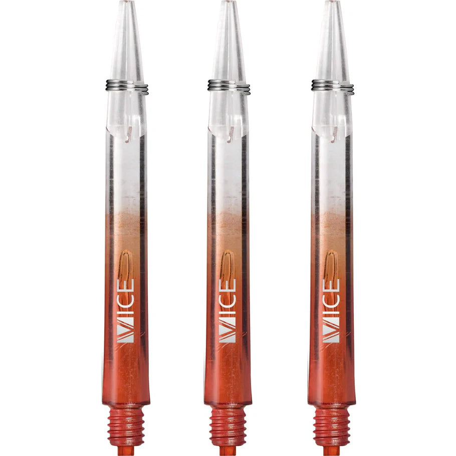 One80 Proplast Vice Dart Shafts - Red/Clear - Medium