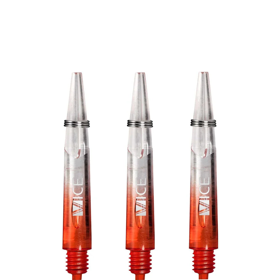 One80 Proplast Vice Dart Shafts - Red/Clear - Short
