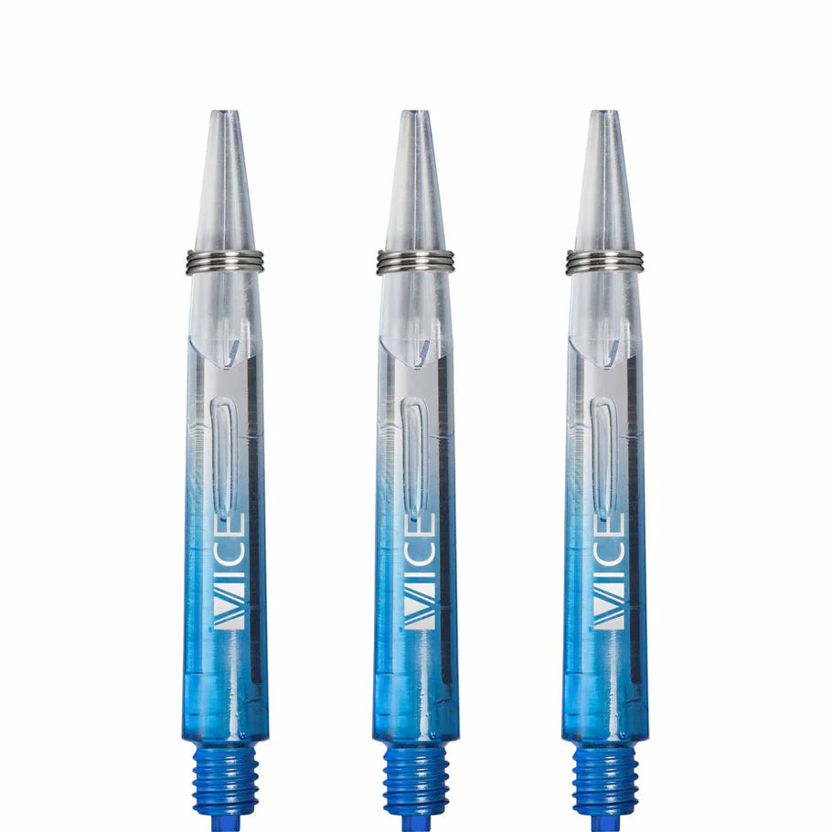 One80 Proplast Vice Dart Shafts - Blue/Clear - In Between