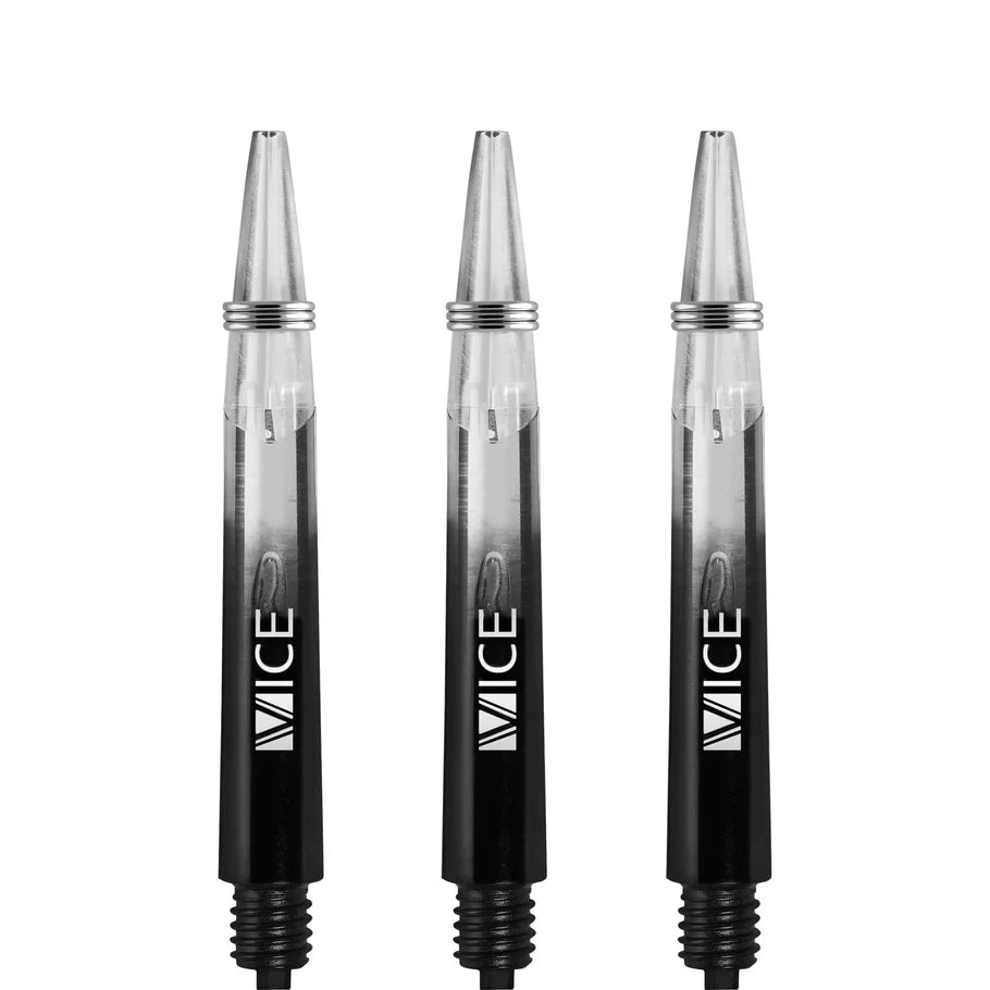 One80 Proplast Vice Dart Shafts - Black/Clear - In Between