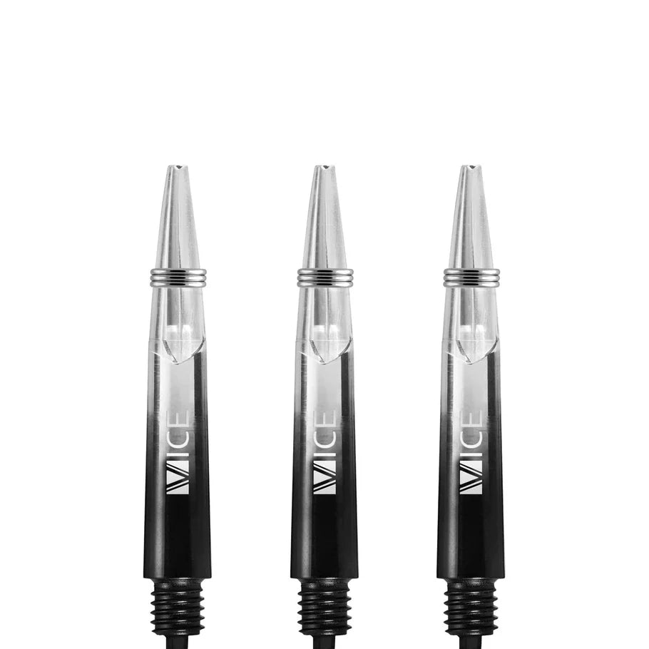 One80 Proplast Vice Dart Shafts - Black/Clear - Short