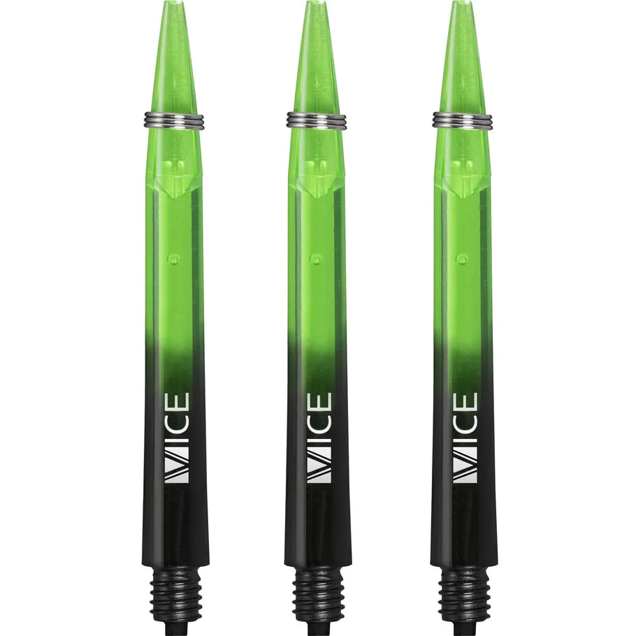 One80 Proplast Vice Dart Shafts - Black/Neon Green - Medium