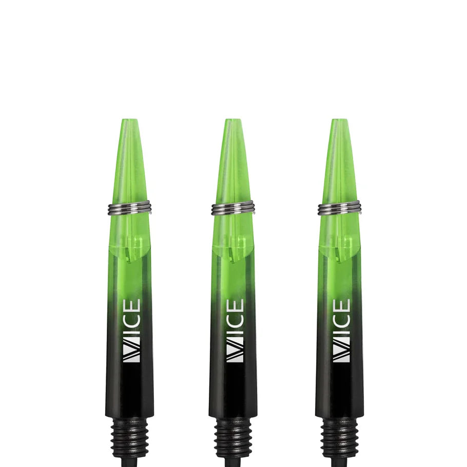 One80 Proplast Vice Dart Shafts - Black/Neon Green - Short