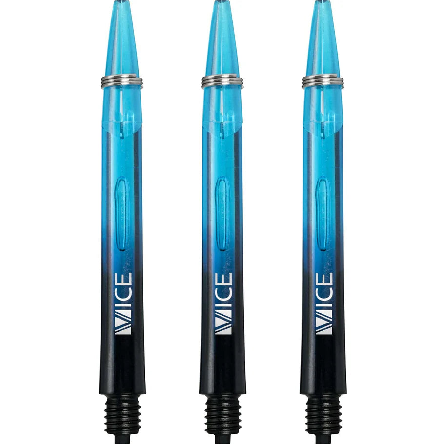 One80 Proplast Vice Dart Shafts - Black/Sky Blue - Medium