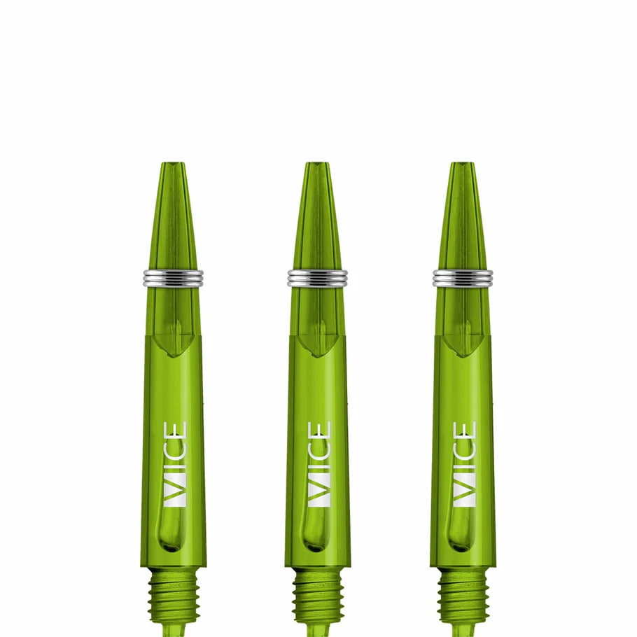 One80 Proplast Vice Dart Shafts - Transparent Green - Short