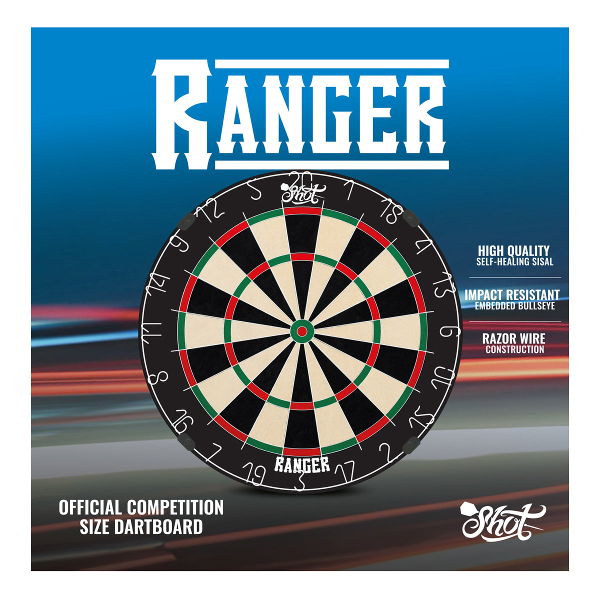 Shot Ranger Bristle Dartboard