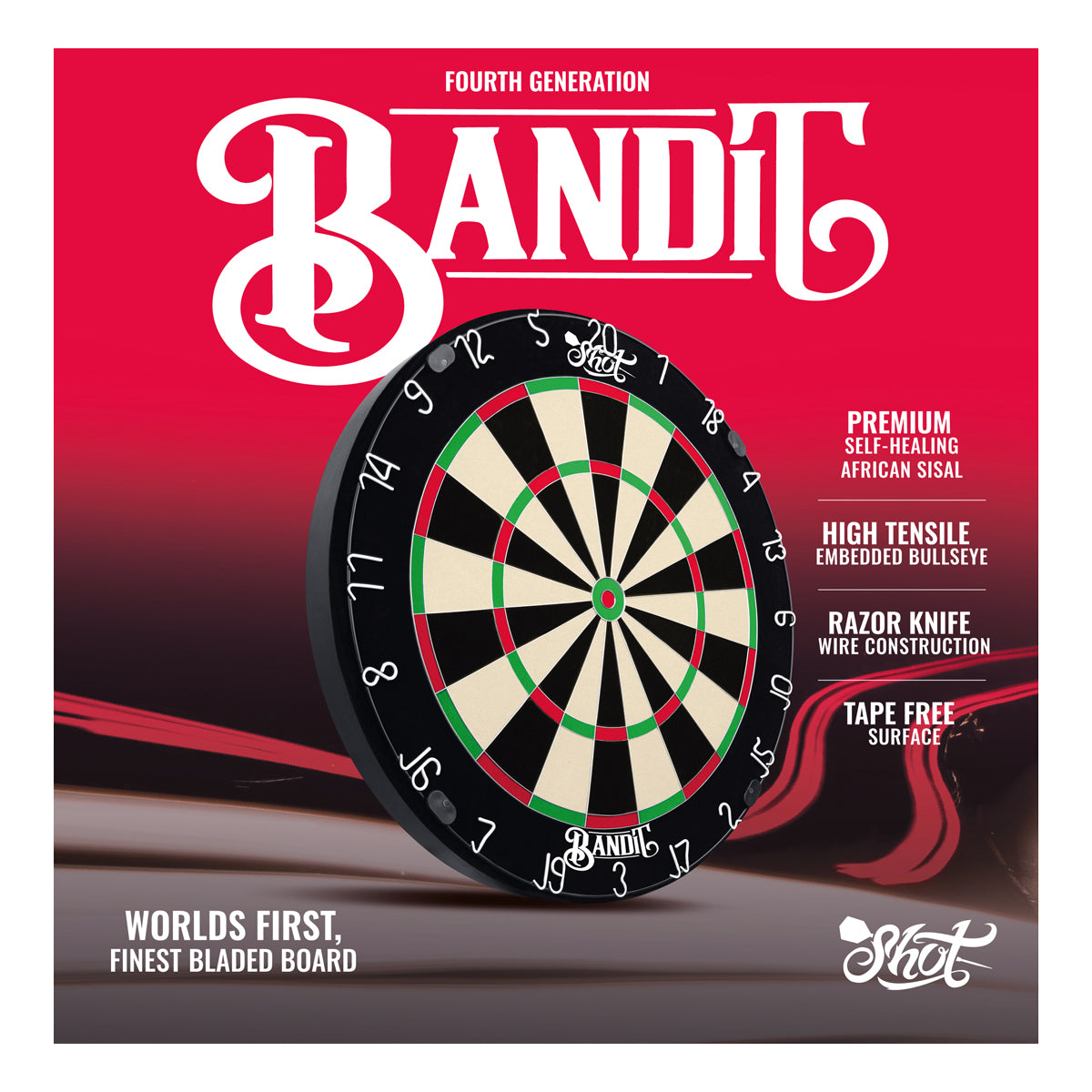 Shot Bandit Bristle Dartboard Generation 4