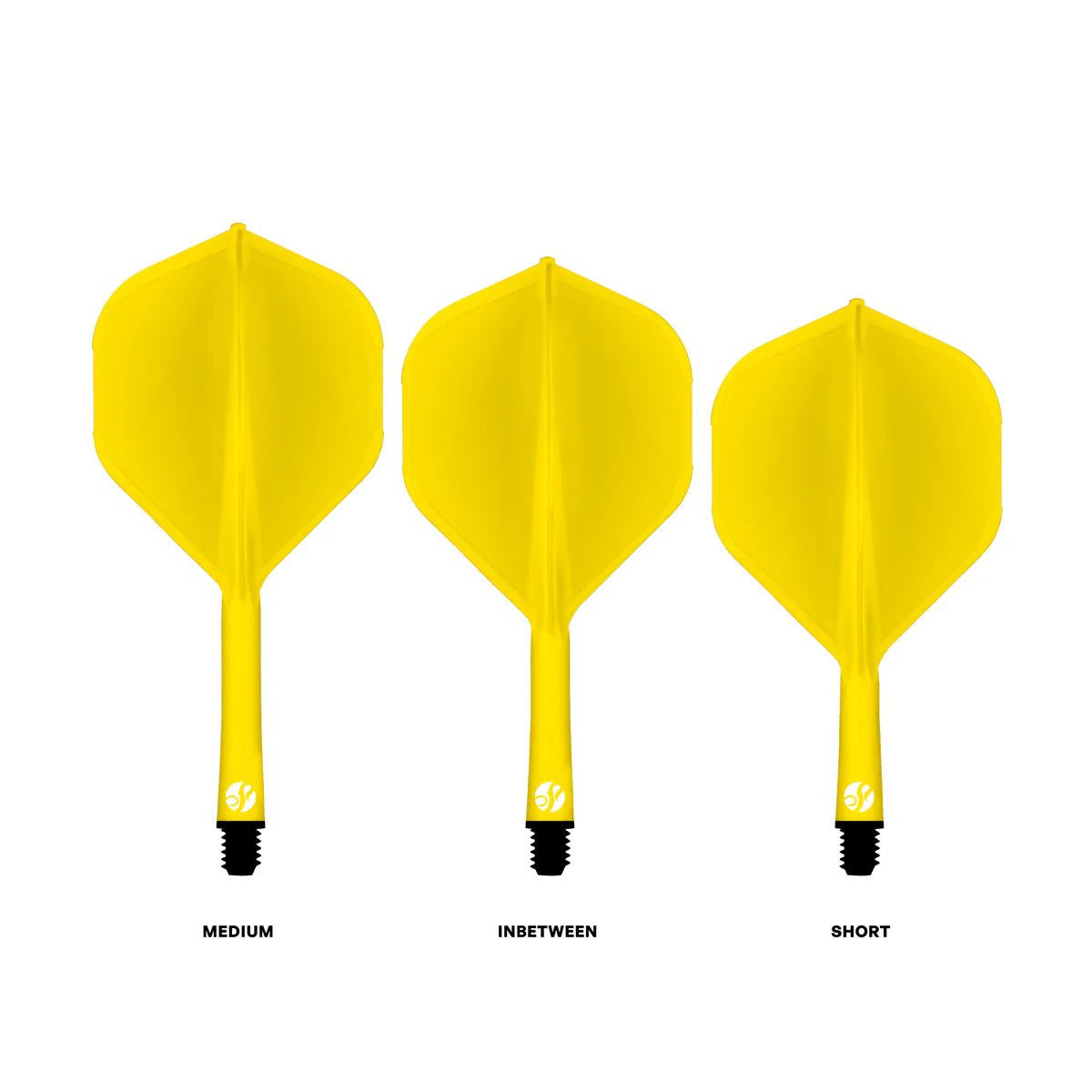 Shot Flight Deck One Piece Dart Flight and Shaft System Yellow In-Between