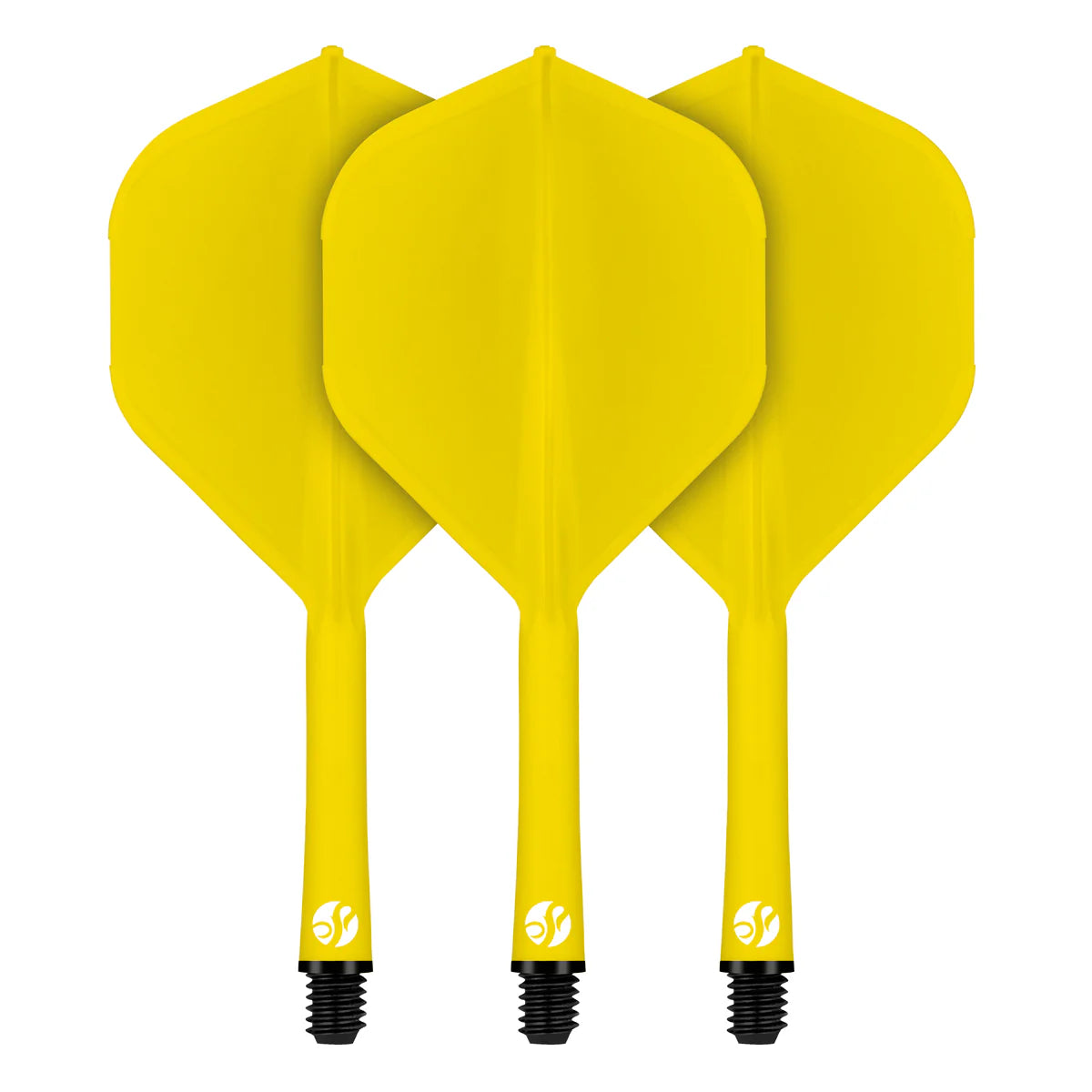 Shot Flight Deck One Piece Dart Flight and Shaft System Yellow In-Between