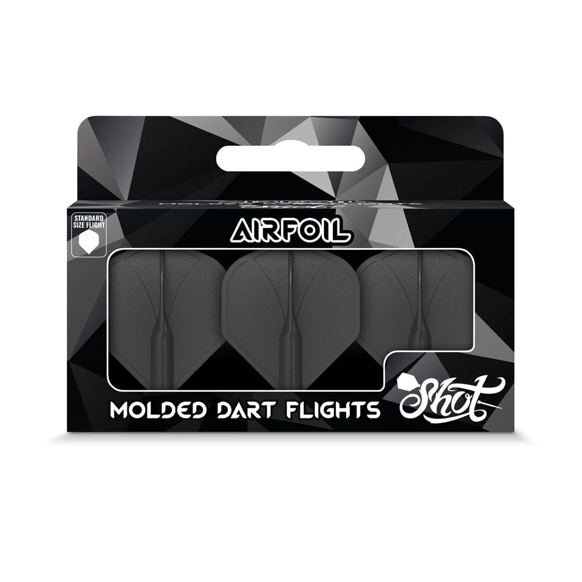 Shot Airfoil Molded Dart Flight Set - Black