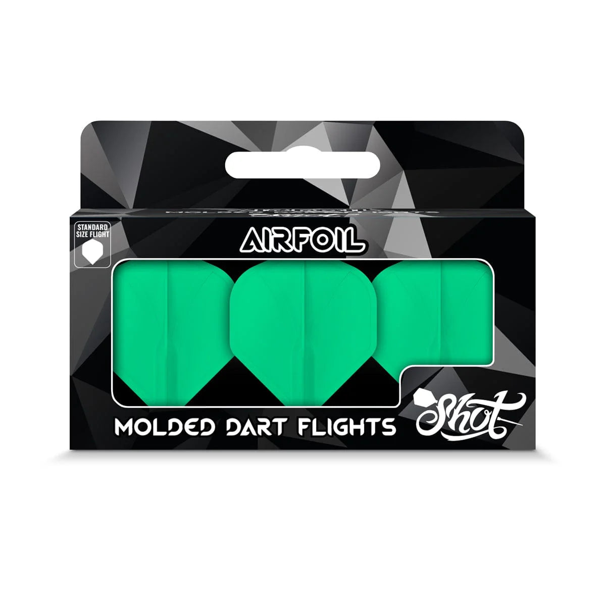 Shot Airfoil Molded Dart Flight Set - Green