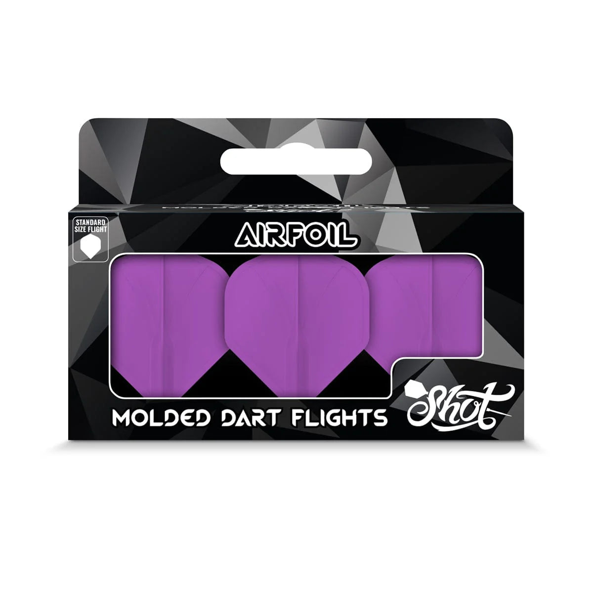 Shot Airfoil Molded Dart Flight Set - Purple
