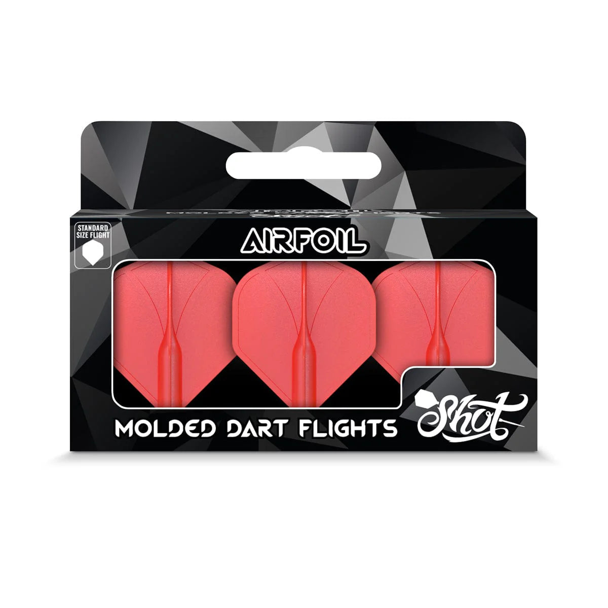 Shot Airfoil Molded Dart Flight Set - Red