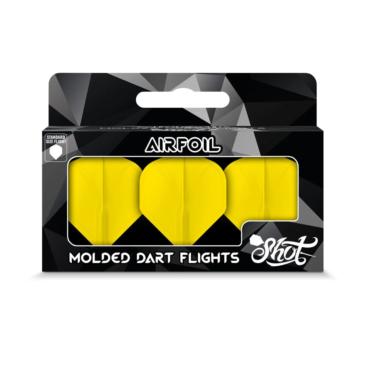 Shot Airfoil Molded Dart Flight Set - Yellow
