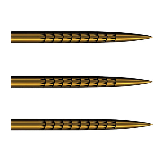 Shot Badlands Tracks - Gold Ti Steel Tip Dart Points 32mm